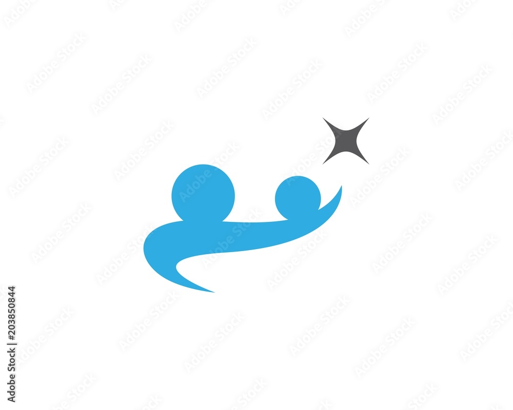Naklejka premium Adoption and community care Logo template
