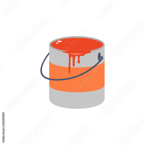 colored paint bucket illustration. Element of construction tools for mobile concept and web apps. Detailed paint bucket illustration can be used for web and mobile. Premium icon