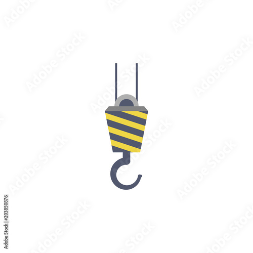 colored crane hook illustration. Element of construction tools for mobile concept and web apps. Detailed crane hook illustration can be used for web and mobile. Premium icon