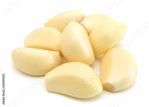 Garlic clove isolated on white