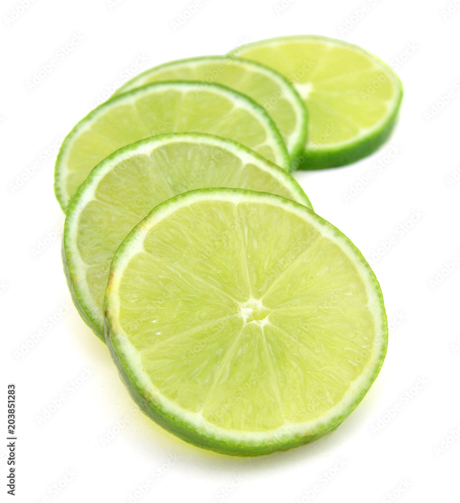 Abstract background with citrus-fruit of lemon slices.