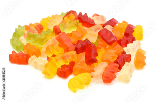Принти на полотні jelly bears on white