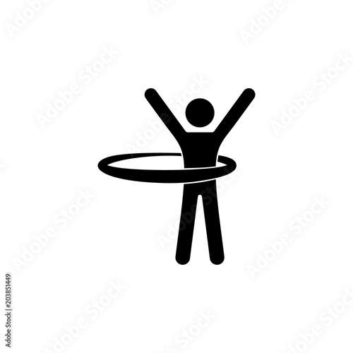 man with a hoop illustration. Element of sport for mobile concept and web apps. Detailed man with a hoop illustration can be used for web and mobile. Premium icon