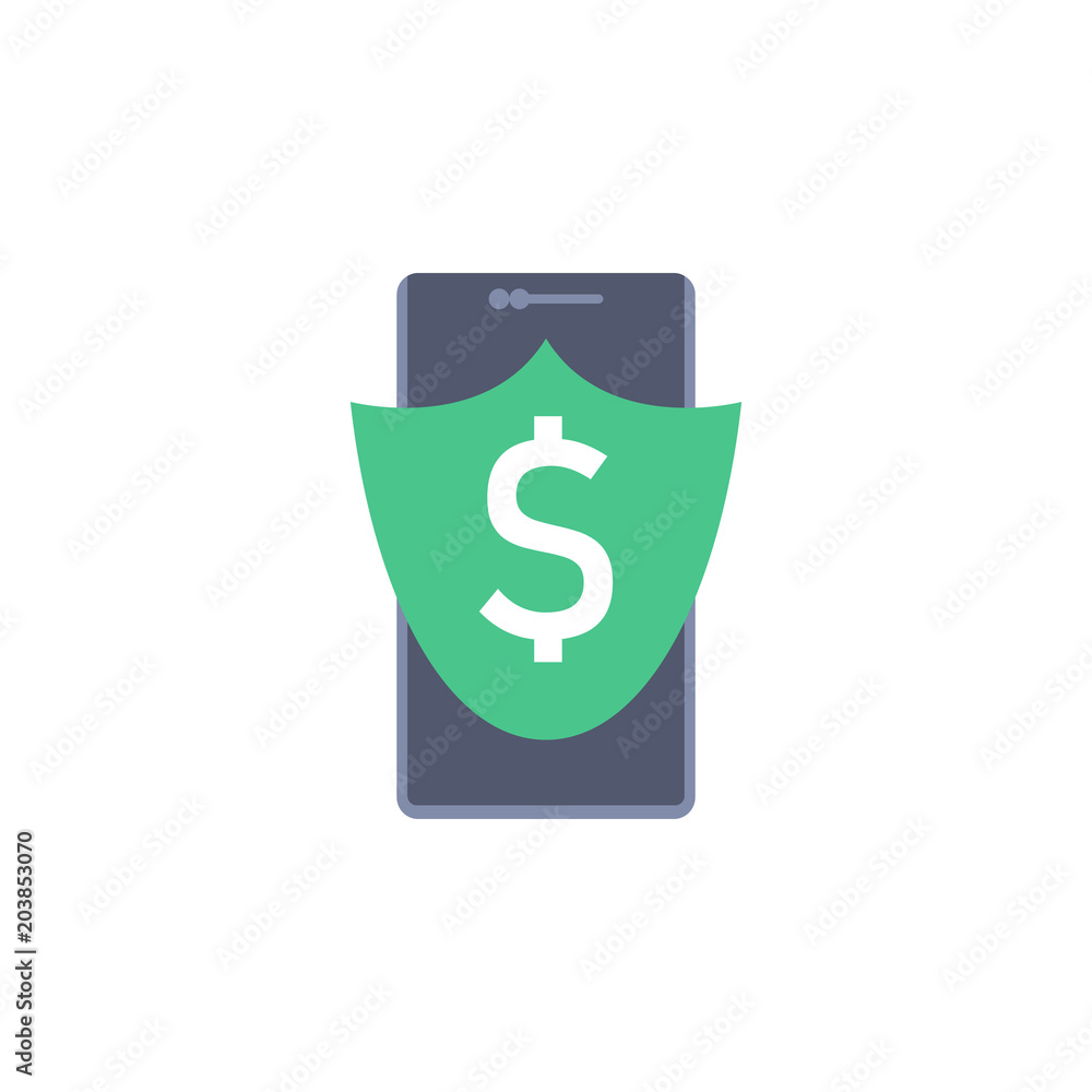 protection of money in a mobile bank colored icon. Element of bankings for mobile concept and web apps. Detailed protection of money in a mobile bank colored icon protection of money in a mobile bank colored icon. Element of bankings for mobile concept and web apps. Detailed protection of money in a mobile bank colored icon