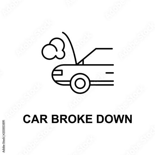 car broken down icon. Element of car repair for mobile concept and web apps. Detailed  icon can be used for web and mobile. Premium icon
