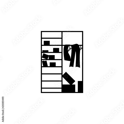 Clutter in the closet icon. Simple element illustration. Clutter in the closet symbol design from mess collection. Can be used in web and mobile