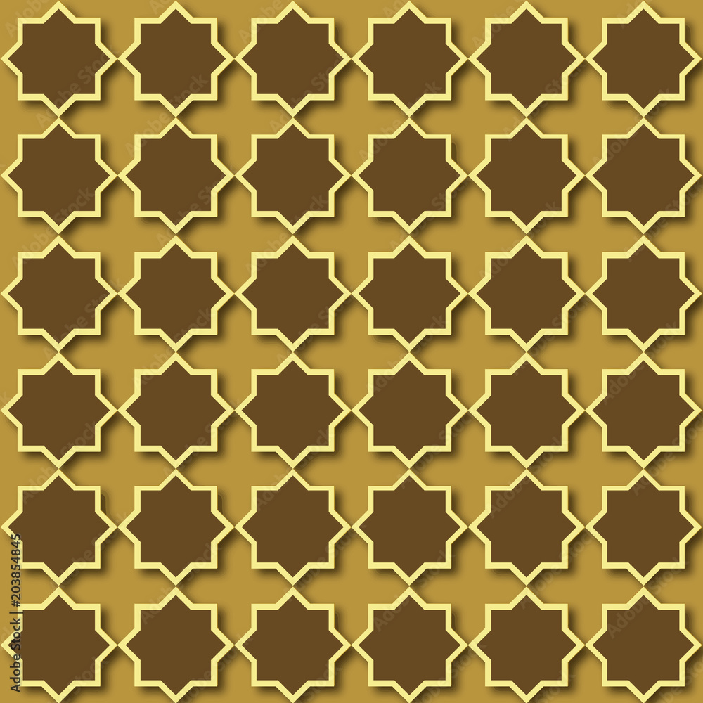 Fototapeta premium Seamless pattern with islamic ornament. Vector.
