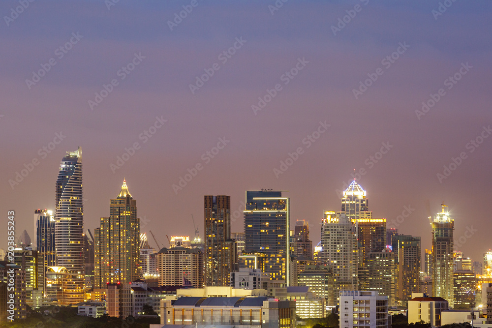 evening time of bangkok city, thailand