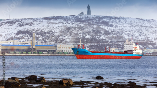 view on monument soldier Alyosha, Murmansk, Russia photo