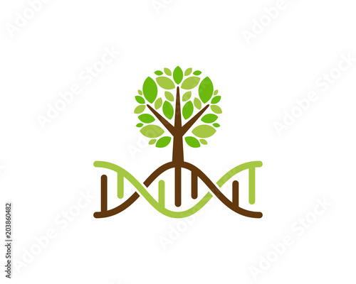 Dna Tree Icon Logo Design Element