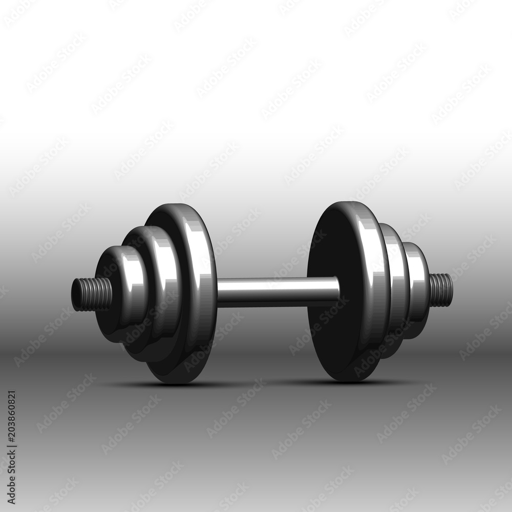 Dumbbell Isolate on White Background Dumbbell Isolate on White Background