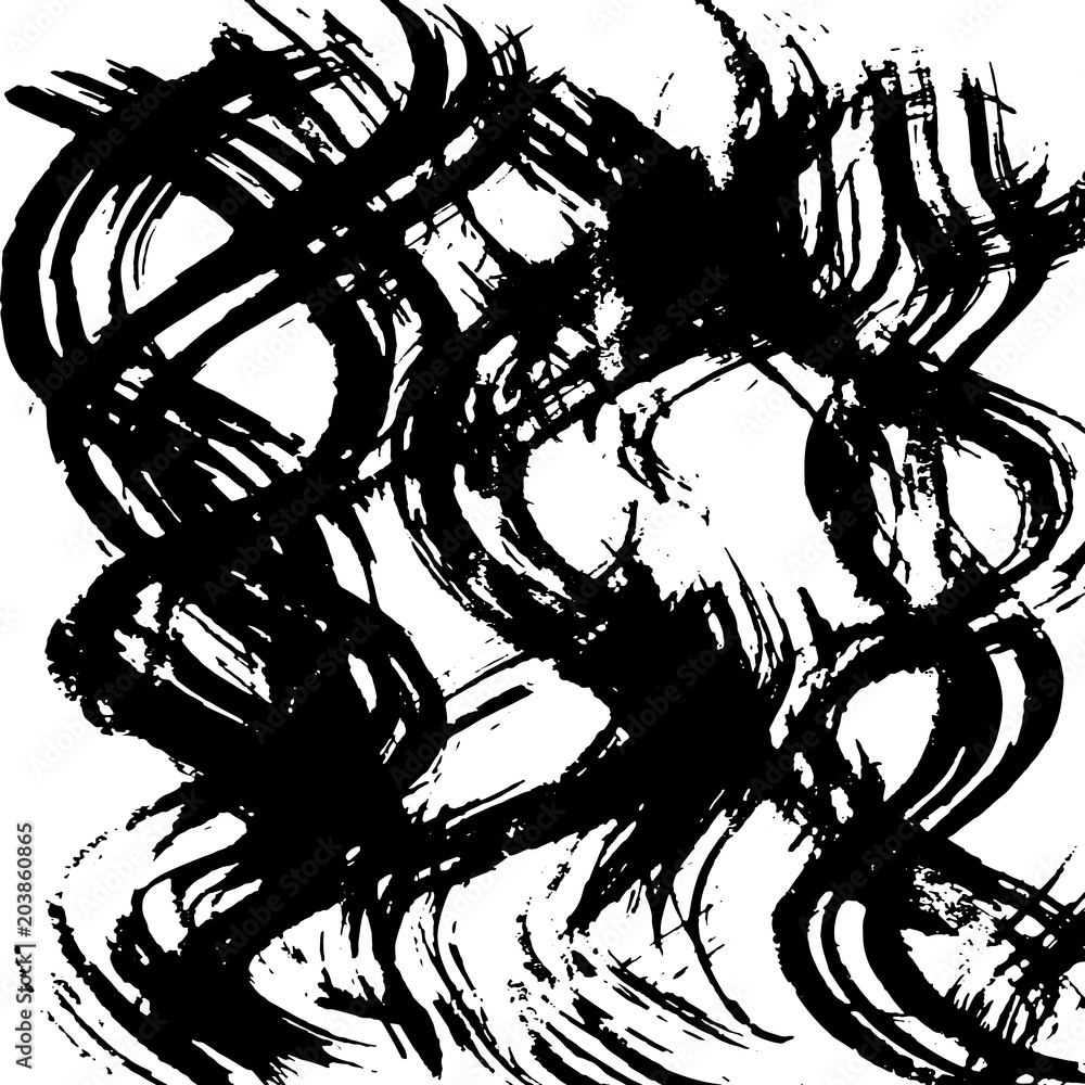 Fototapeta premium Ink vector splash. Vector illustration. Grunge hand drawn watercolor texture.
