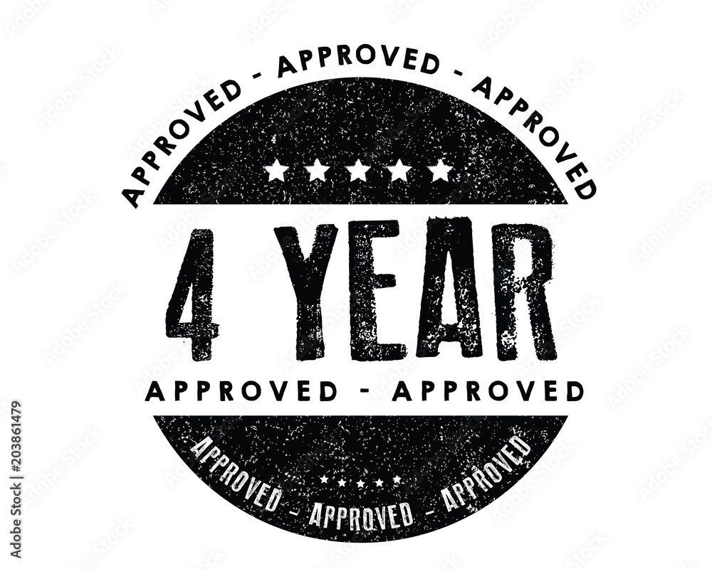 Obraz premium 4 years warranty icon vector