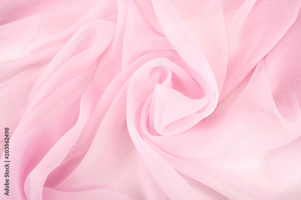 Obraz premium Texture chiffon fabric pink color for backgrounds