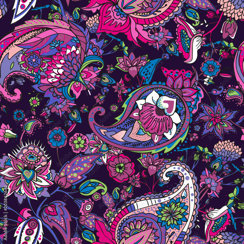 Naklejka premium Paisley