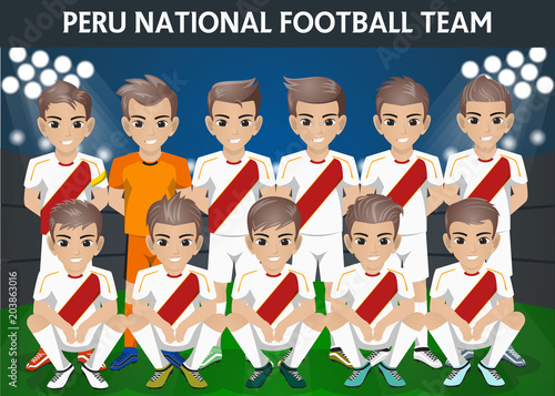 Peru National Football Team for International Tournament photo