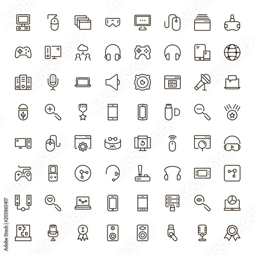 Online game icon set.