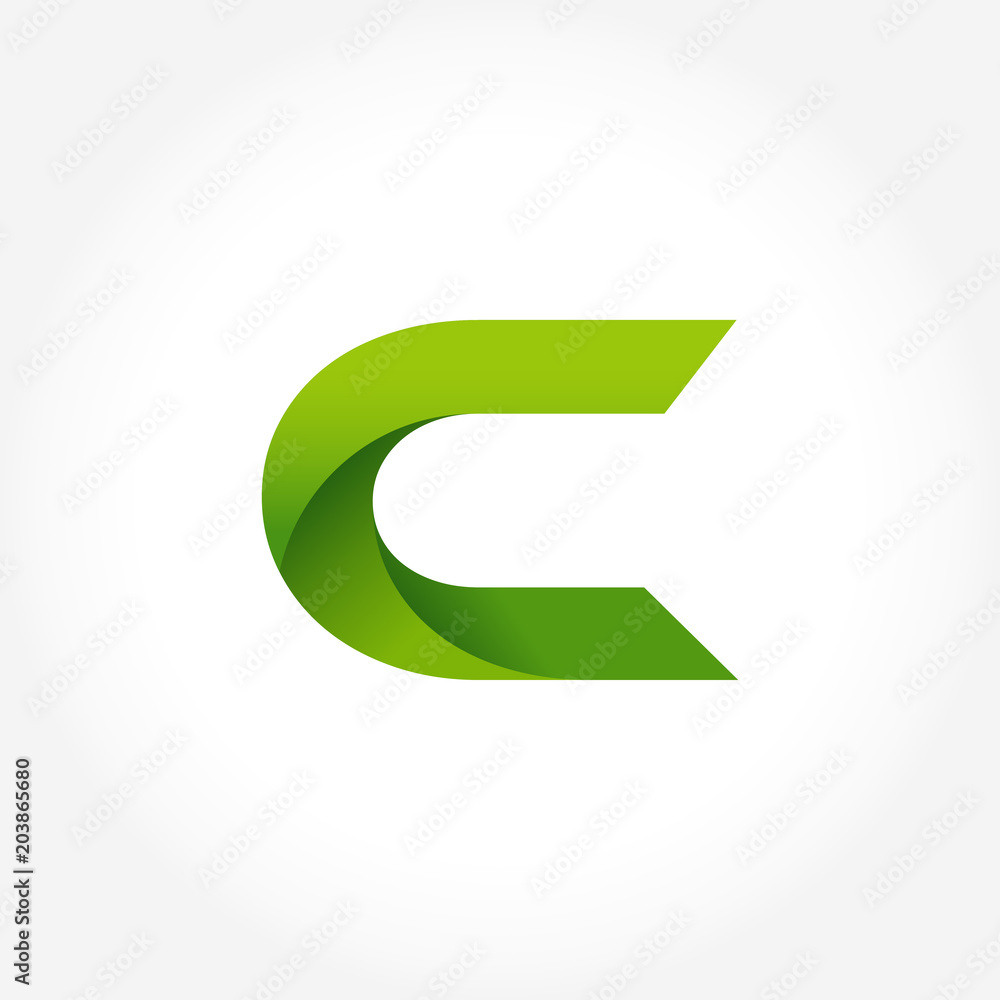 letter C logo template vector in gradients style