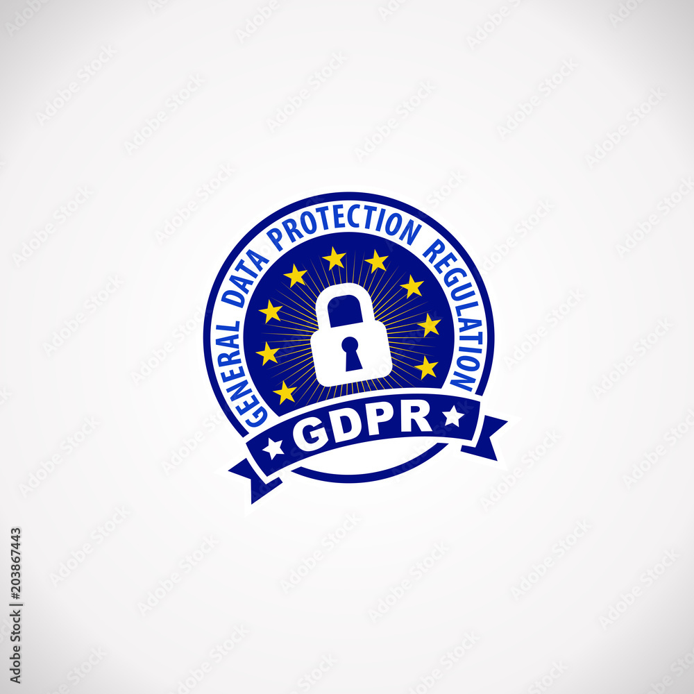 Fototapeta premium GDPR General Data Protection Regulation Notification Rubber Stamp Label