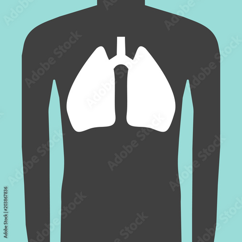 Human Lung icon vector for health-care concept