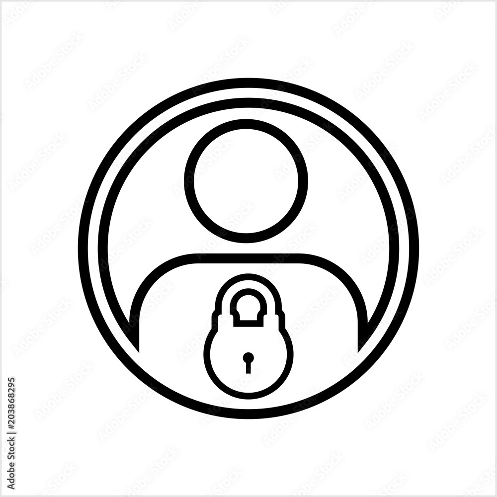 Secure User Login, Password Protected, Personal Data Protection, Authenticate Icon, Internet Privacy Protection Icon. Secure User Login, Password Protected, Personal Data Protection, Authenticate Icon, Internet Privacy Protection Icon.
