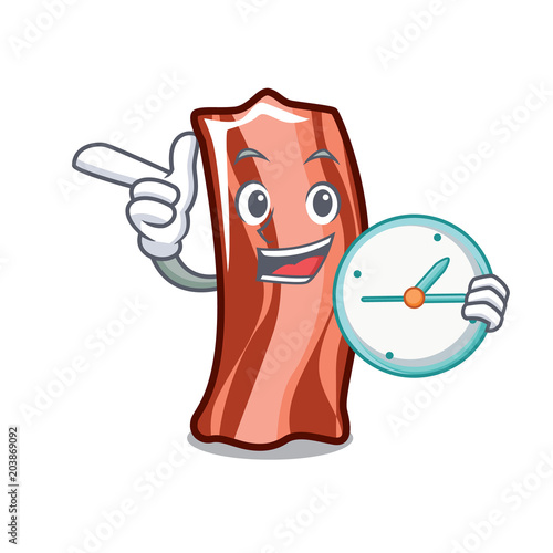 With clock ribs character cartoon style