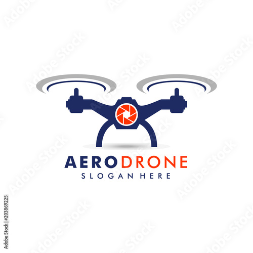 drone logo template vector icon. photography drone vector. quadcopter vector icon