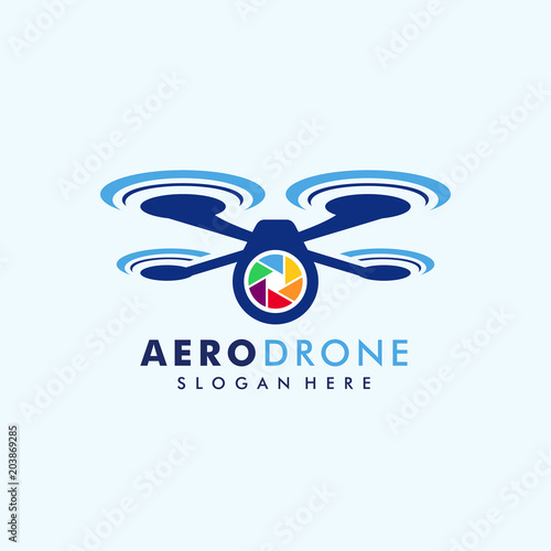drone logo template vector icon. photography drone vector. quadcopter vector icon