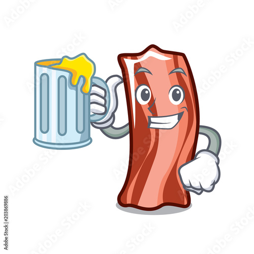 With juice ribs mascot cartoon style