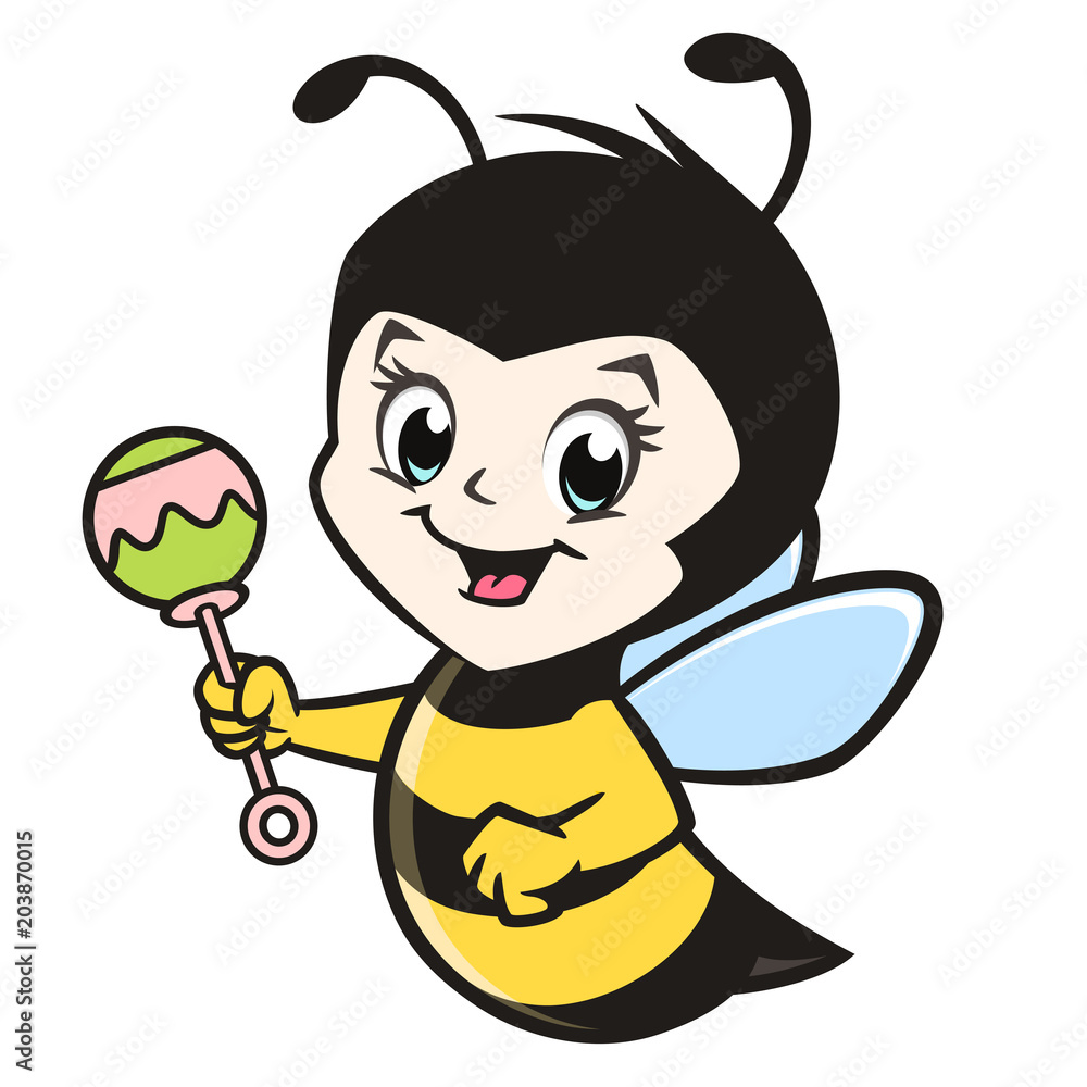 Fototapeta premium Cartoon Baby Bee