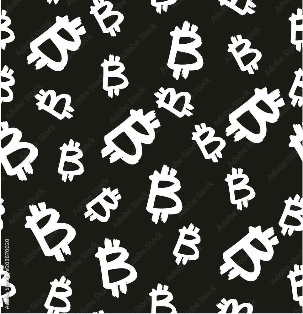 Pen Bitcoin Symbol Seamless Pattern & Background Freehand Set 01 Pen Bitcoin Symbol Seamless Pattern & Background Freehand Set 01