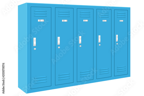 Blue lockers