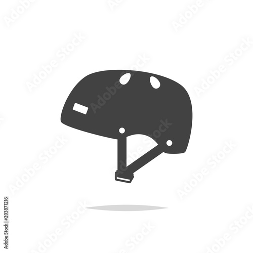 Skateboard helmet icon vector isolated