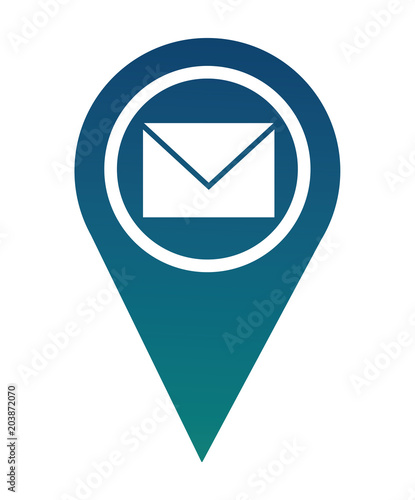 Free Download pin pointer location with envelope vector illustration design - GFXLoad