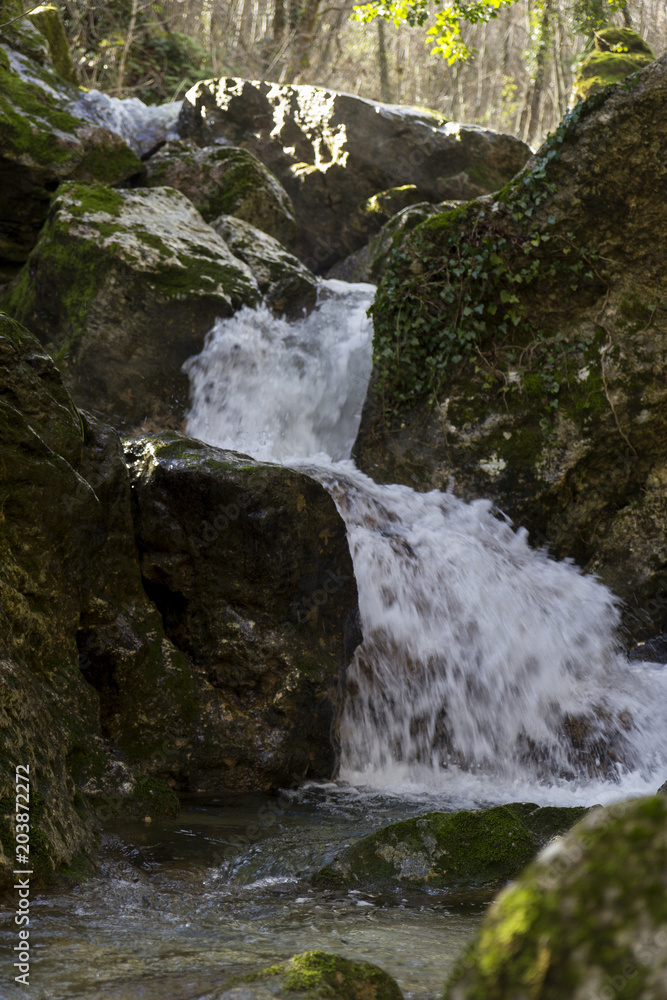 detail of waterfall on morcone sassinoro detail of waterfall on morcone sassinoro