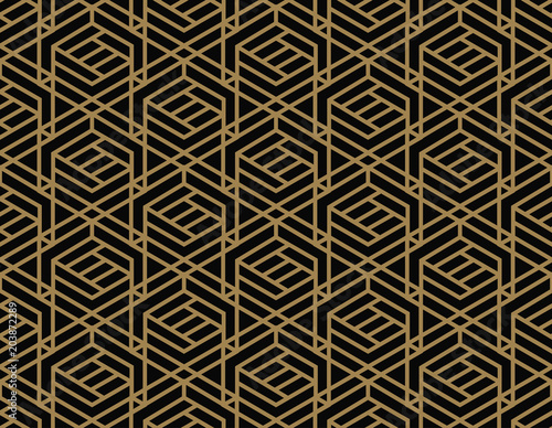 Modern Luxury stylish geometric textures with lines seamless patterns
