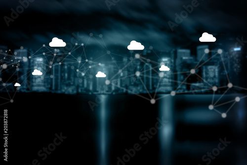 Cloud Computing diagram Network Data Storage Technology Service