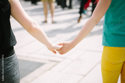 Holding Hands before a Dance