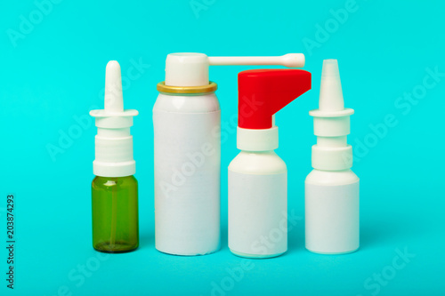 set of various medical bottles