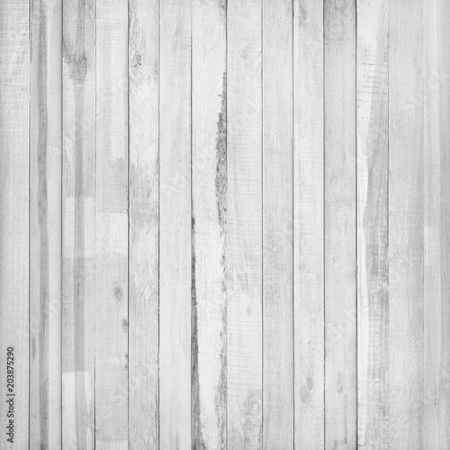 Vintage stained wooden white wall , Wood plank gray background texture