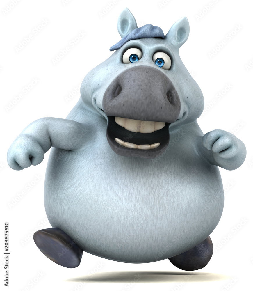 Naklejka premium Fun horse - 3D Illustration