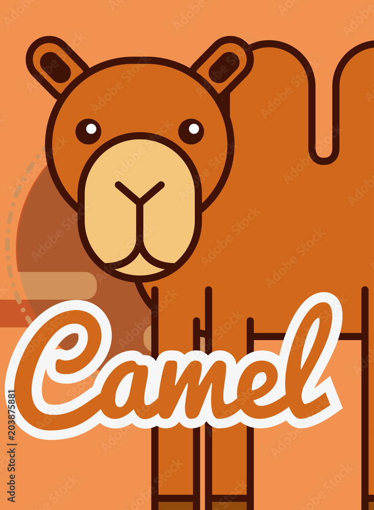 camel cartoon poster african animal vector illustration camel cartoon poster african animal vector illustration