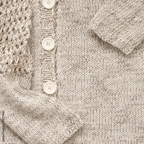 Knitted jacket close-up