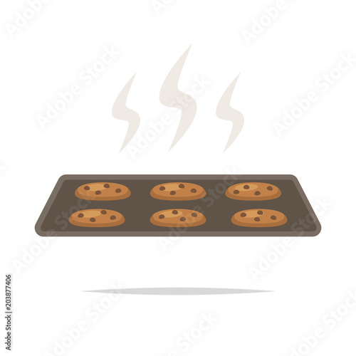 Fresh baked cookies vector isolated