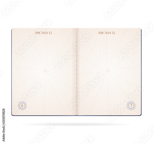 Realistic Detailed 3d Passport Blank. Vector photo