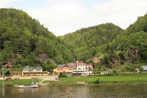 Blick auf Schmilka in der Sächsischen Schweiz photo