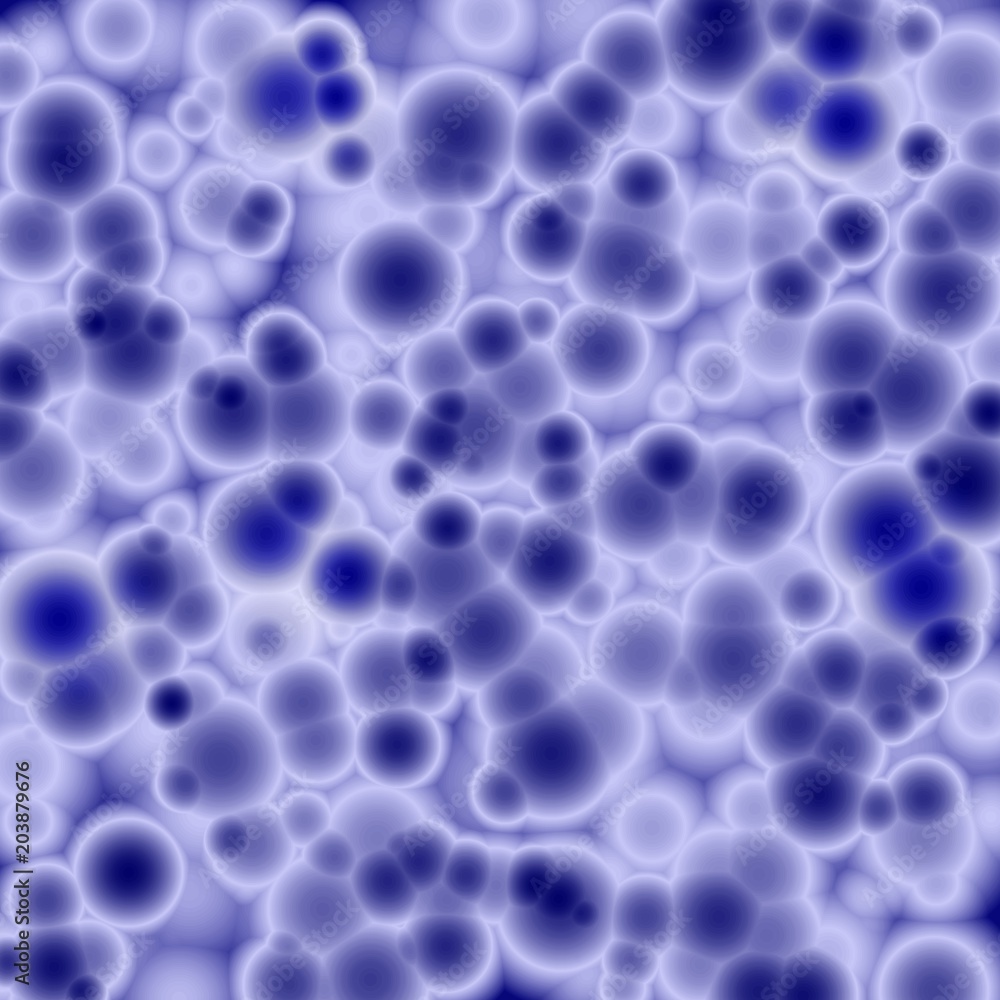 Blue bacteria under the microscope, abstract background Blue bacteria under the microscope, abstract background