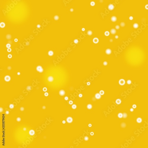 Orange juice and small bubbles, abstract background 