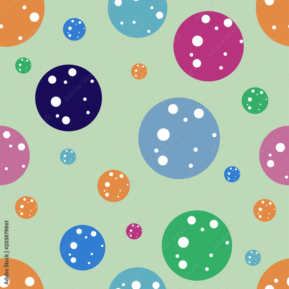 Seamless pattern with planets in galaxy. Seamless pattern with planets in galaxy.