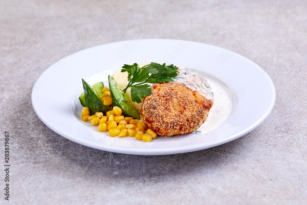 Fototapeta premium chicken with mashed potato